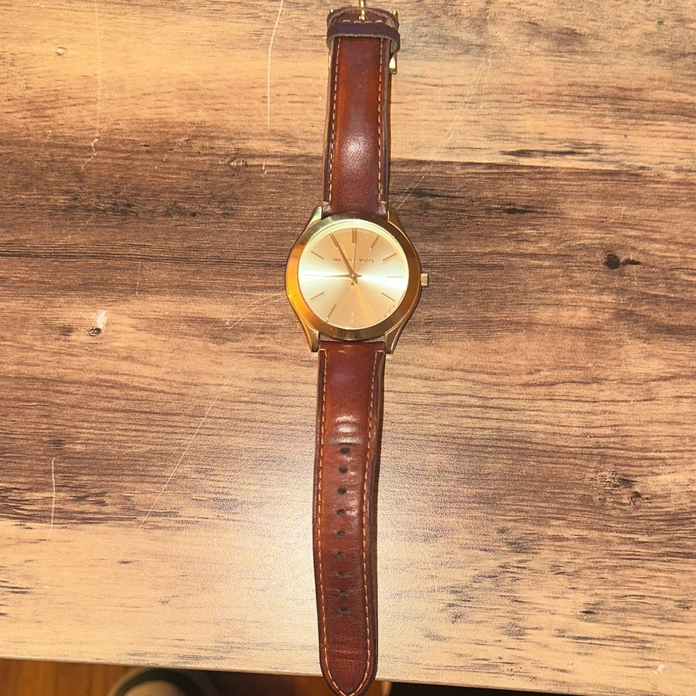 Michael Kors leather band watch